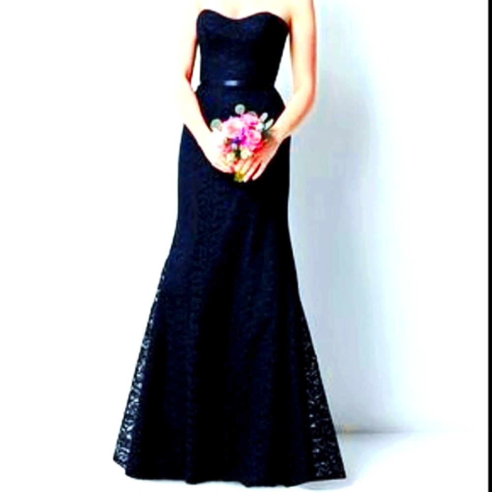 WTOO Bridesmaid Gown in Navy, size 6, style 794
